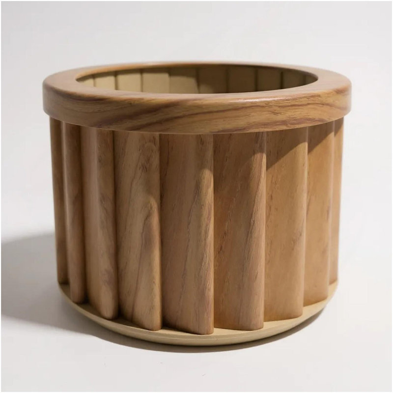 Pot rond Strata MD - brun moyen, 6.25" H x 8.38" W x 8.38" D, Chestnut