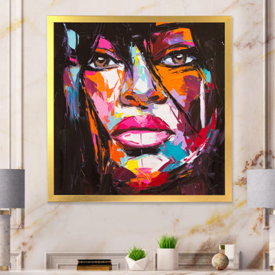 Portrait coloré d'une jeune femme II - on