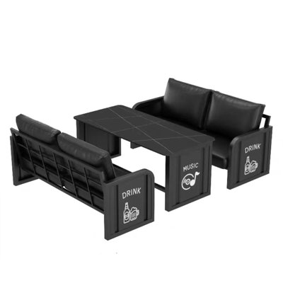 Combinaison de chaise de table de bar de style industriel