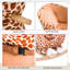 Chaise pour enfant à bascule pelucheuse à motif de girafe avec son brun pour enfants