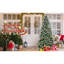 Arbre de Noël 8 pi avec 2850 pointes, baies et pommes de pin - Branches PE + PVC enneigées, conception à charnières pour une installation facile, support en métal robuste - Décoration d'arbre de Noël naturelle-1315118927