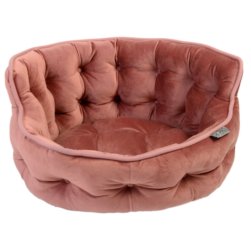 Lit pour tout-petits en velours touffeté Ketchum, Rose