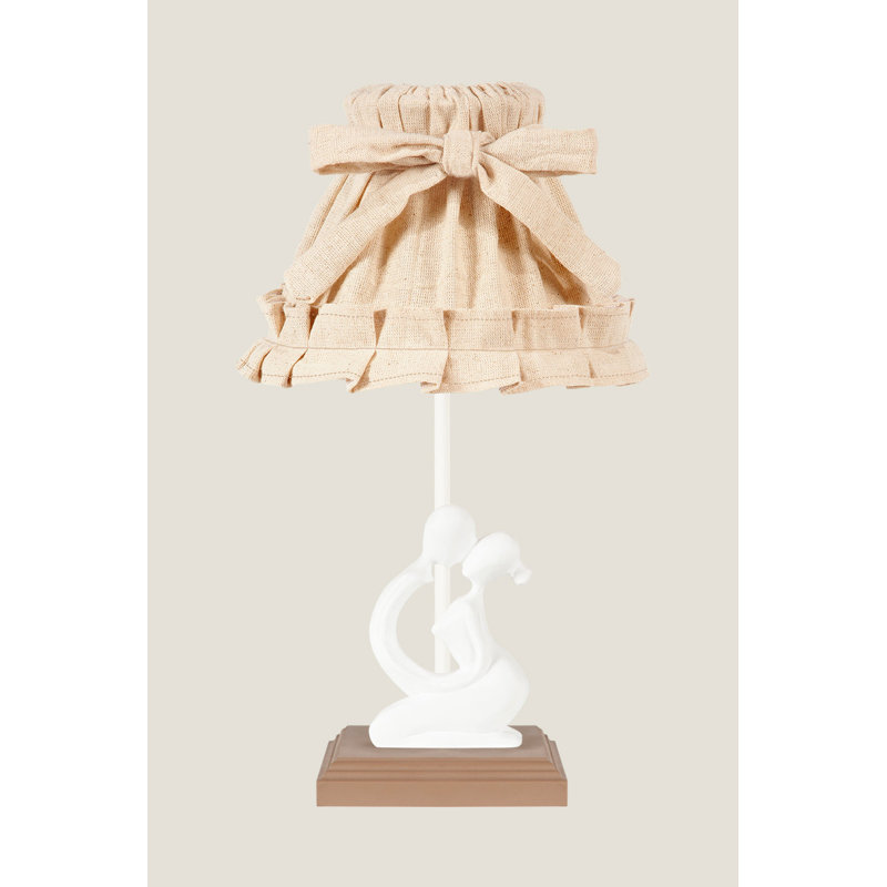 Lampe de table 16,5 po Evins, Beige, Brun