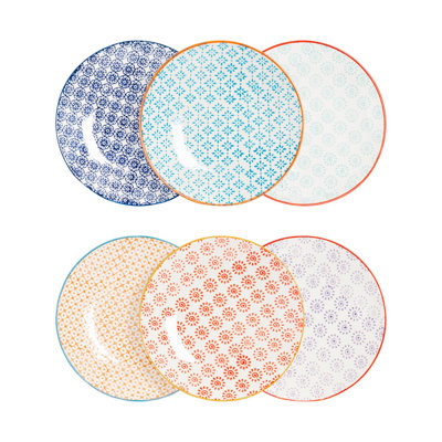 Nicola Spring - Hand-Printed Side Plates - 18cm - 6 Colours