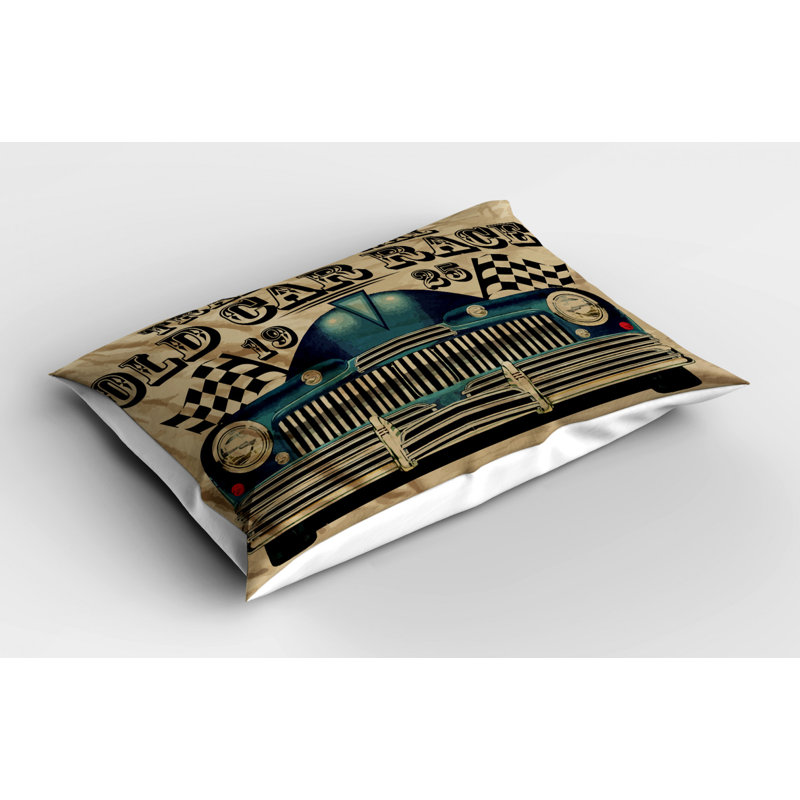Blue/Green Poyester Microfiber Piece Sham, Queen