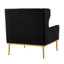 Chaise d'appoint moderne en velours avec structure et coussin en fer-120922552