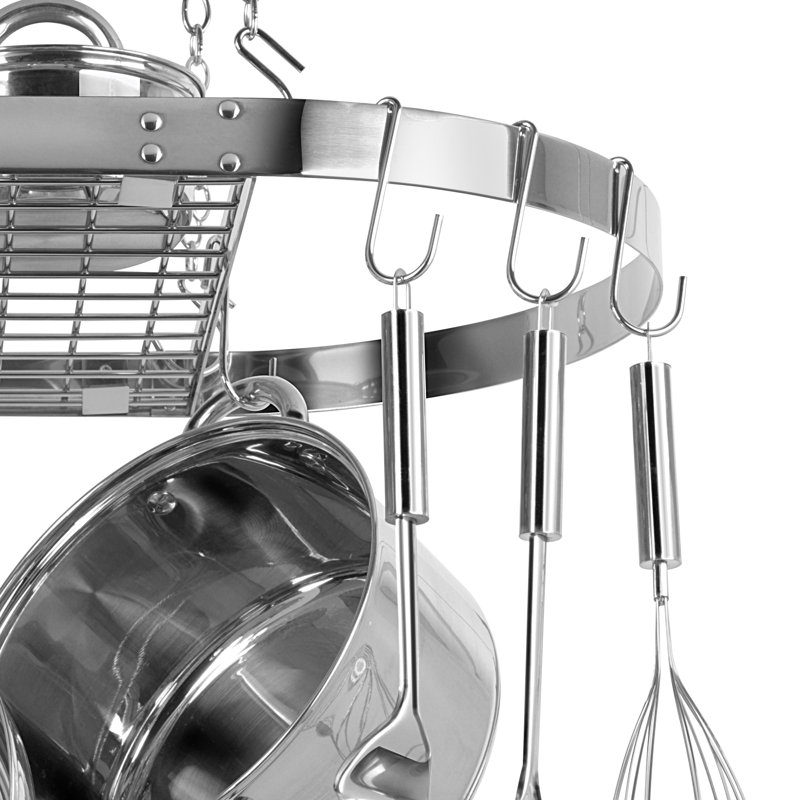 Range Kleen Enamel Oval Pot Rack, Stainless Steel