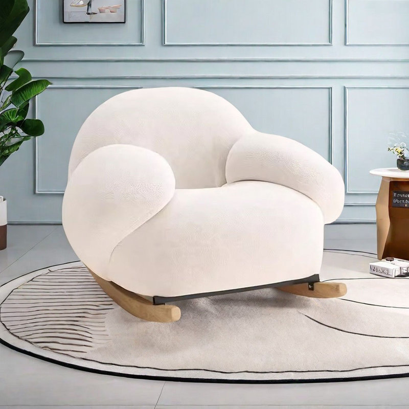 Chaise berçante simple pour la maison, Blanc