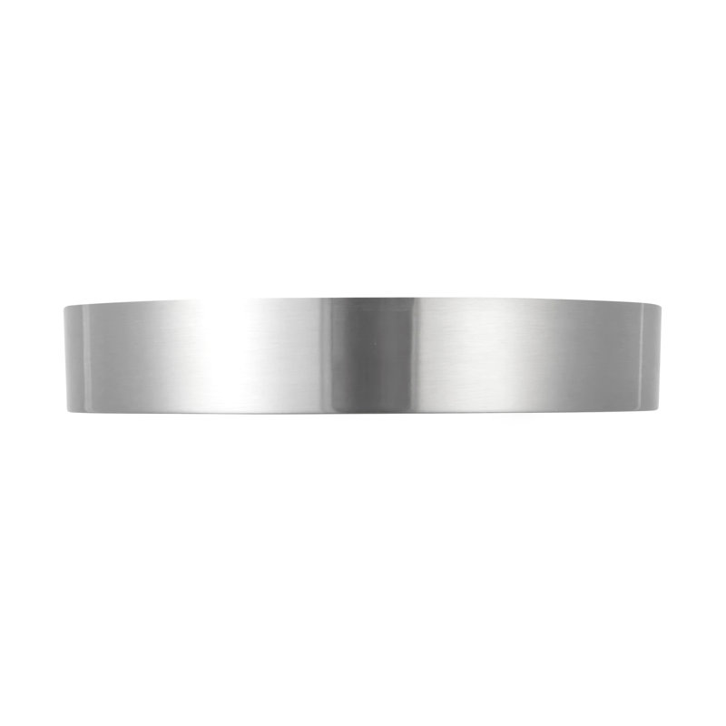 Musa 8-in Black dimmable LED Flush Mount, Nickel