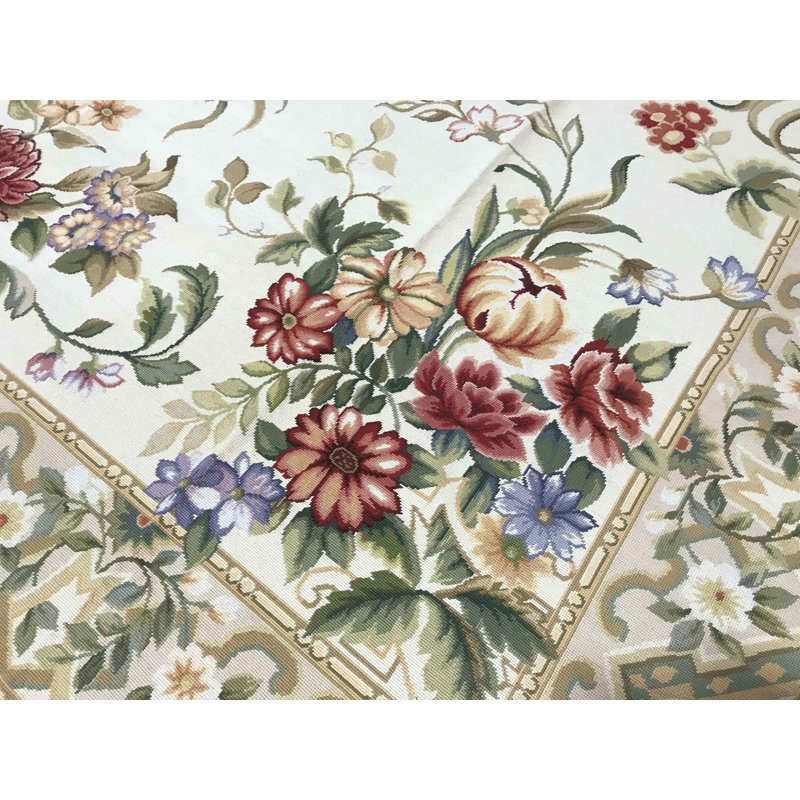 Hand-Knotted High-Quality Beige Area Rug