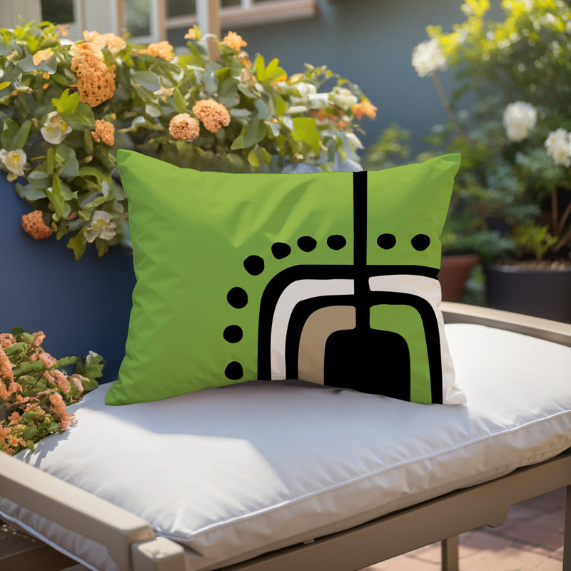 Coussin lombaire réversible intérieur / extérieur Sofi Minimalist, H 18 po x l 25 po, Chartreuse