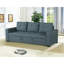 Canapé-lit convertible en polyfibre 3 places, bleu gris