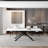 Louina 70.8" to 102.3" Extendable Rectangular Dining Table with Fabric Chairs Dining Set-1003697969-1003328404-1003328361