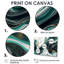 Océan vert, vagues dorées - encre liquide, art mural abstrait-1067341179-1067341176