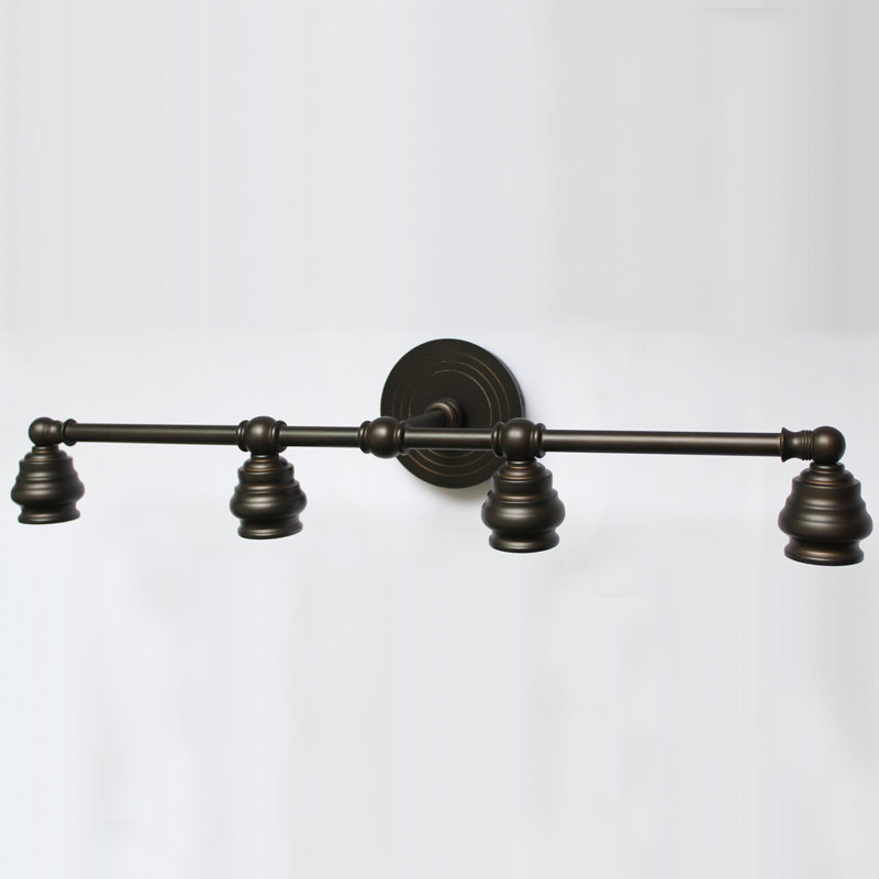 Éclairage pour salle de bain 4 lumières Abbas, Bronze huilé