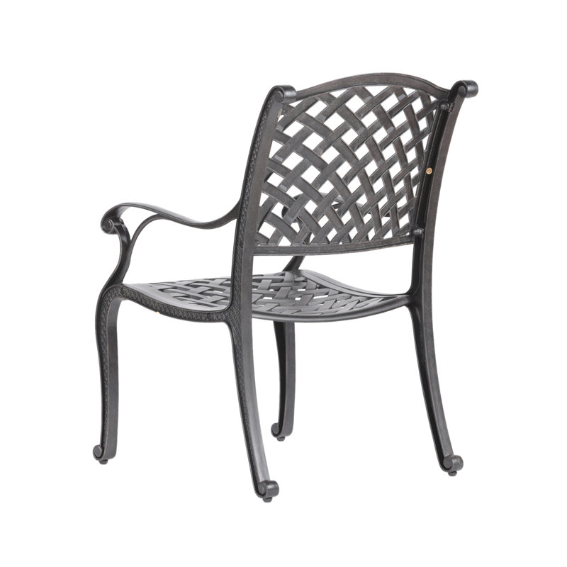 Chaise de terrasse avec coussin Annecorinne, Bleu denim, Whisky lavé