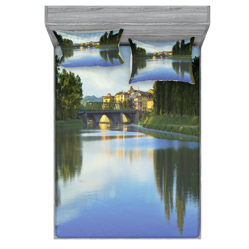 Microfiber Sheet Set, Queen Sheet Set with Fitted Sheet
