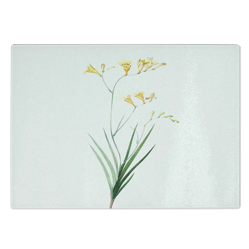Glass Freesia Flowers by Pierre-Joseph Redoute Chopping Board, 39 cm W x 28.5 cm L