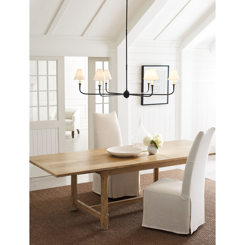 Thomas O'Brien Piaf Grande Chandelier, Aged Iron/Ebonized Oak