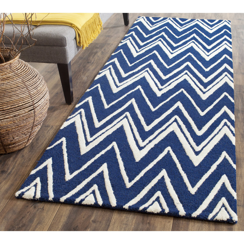 Tapis en laine touffeté à la main Sanyla, Tapis de couloir 2 pi 6 po x 6 pi
