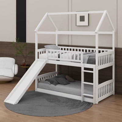 Twin Over Twin Bunk Bed With Slide