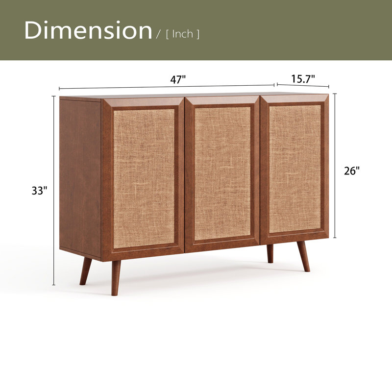 Buffet décoratif avec portes et tablettes