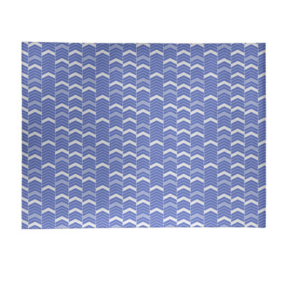 Tapis de zone mauve à chevrons