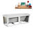 67" Streamline Soaking Freestanding Tub and Tray With Internal Drain-101697736