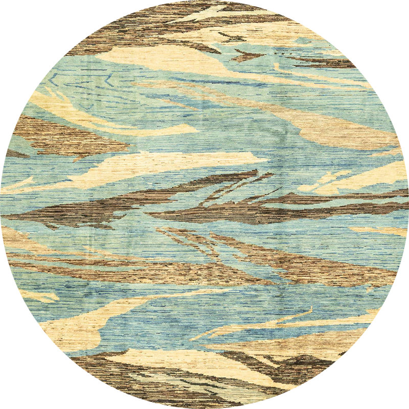 Abstract Indoor Rug, Round 6'