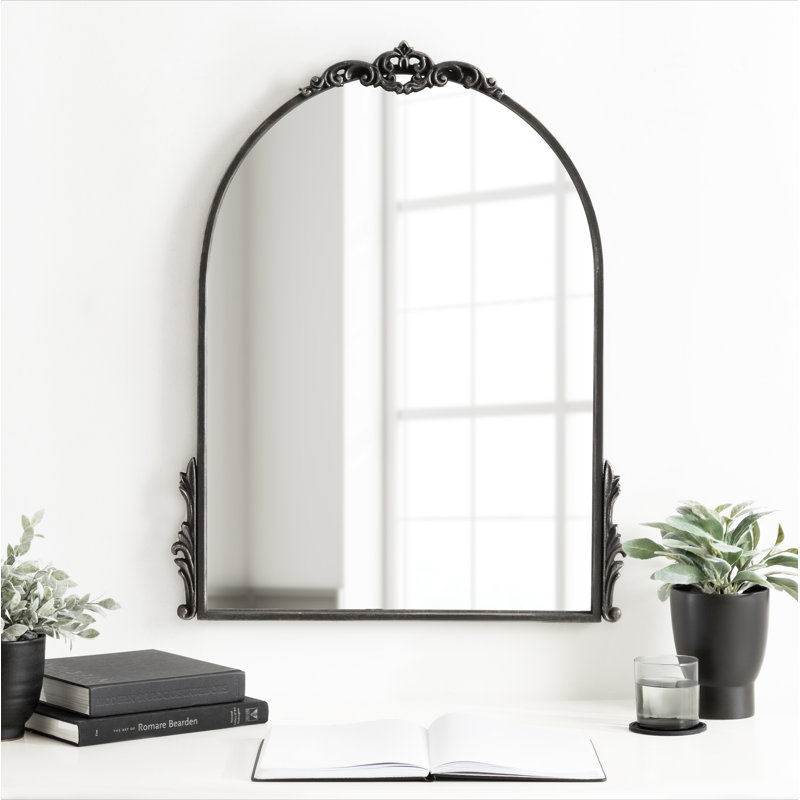 Christany Metal Mirror, Black, 26" x 20.5"