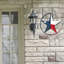 Décoration murale en métal style Texas Lone Star à relief 3D rustique patriotique rouge blanc bleu