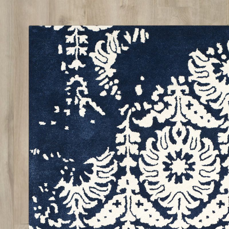 Tapis en laine touffeté à la main Rudra, Carré 5 pi