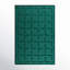 Rectangle Loretto Geometric Hand Loomed Wool Area Rug in Green-634904556