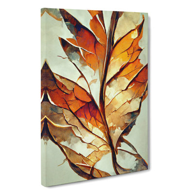 Abstract Autumn Leaf No.4 - Wrapped Canvas