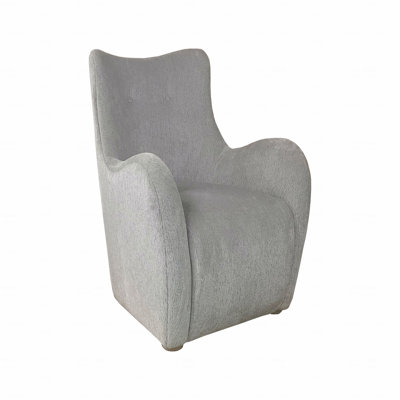 Fauteuil d'appoint pivotant en tissu de couleur zinc recouvert de tissu d'ameublement