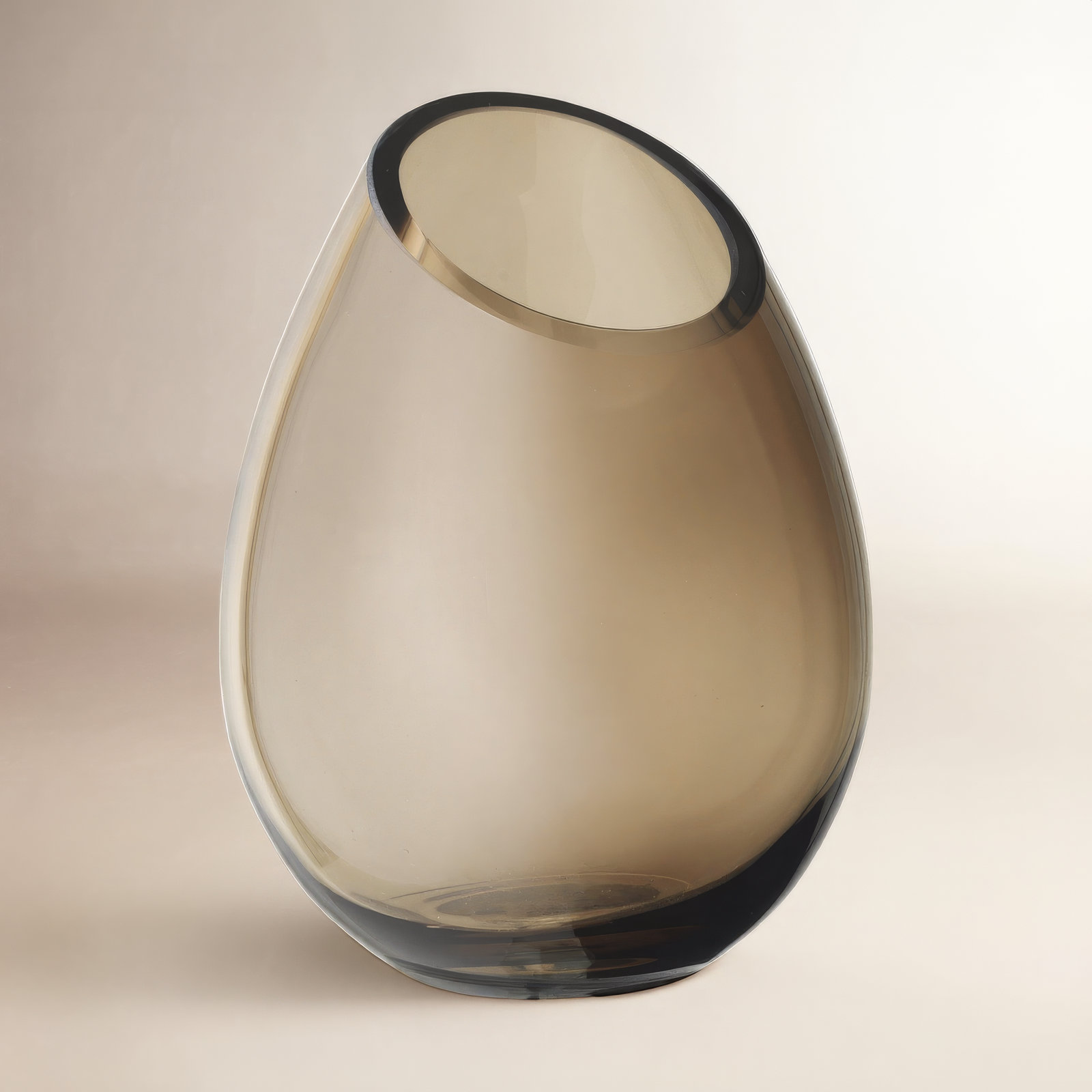Drop Glass Table Vase, 6.57" H x 4.92" W x 4.92" D, Coffee