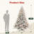 Pre-Lit Full Branches Flocked Fir Christmas Tree with Metal Stand and Warm White Lights-1997748328