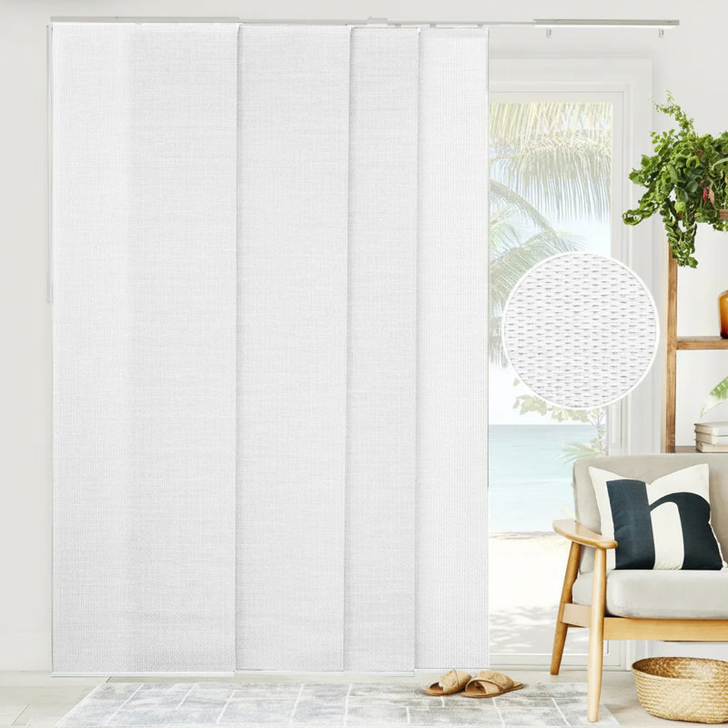 Semi Sheer Vertical Blind, Woven White