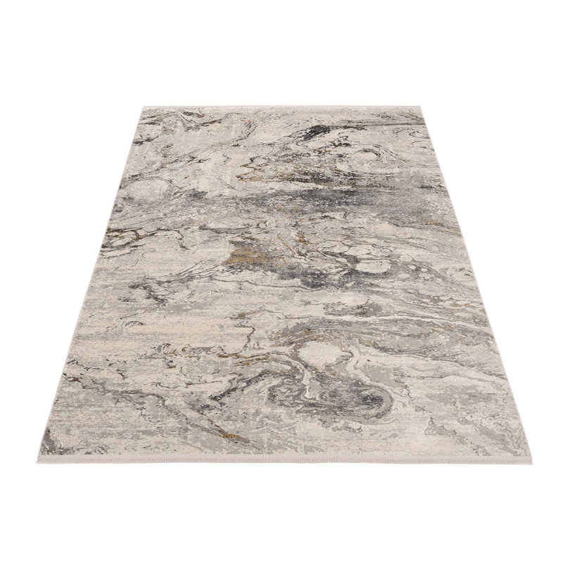 Lowry Abstract Hand Woven Area Rug, Rectangular 67 x 130cm