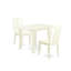 Ensemble de table de salle à manger 5 pièces pour 4 personnes comprenant une table de cuisine rectangulaire avec Dropleaf et 4 chaises de salle à manger, lin blanc-106903361-106903363-109973476