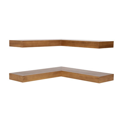 Havlock Floating Two-Piece Corner Shelf Set