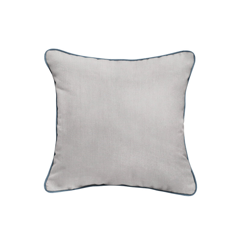 Coussin décoratif intérieur / extérieur Rubina, 22 po x 22 po, Gris