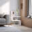 20" S-shaped Accent Table, White Modern Side With Storage, And Elegant Versatile For Different Areas