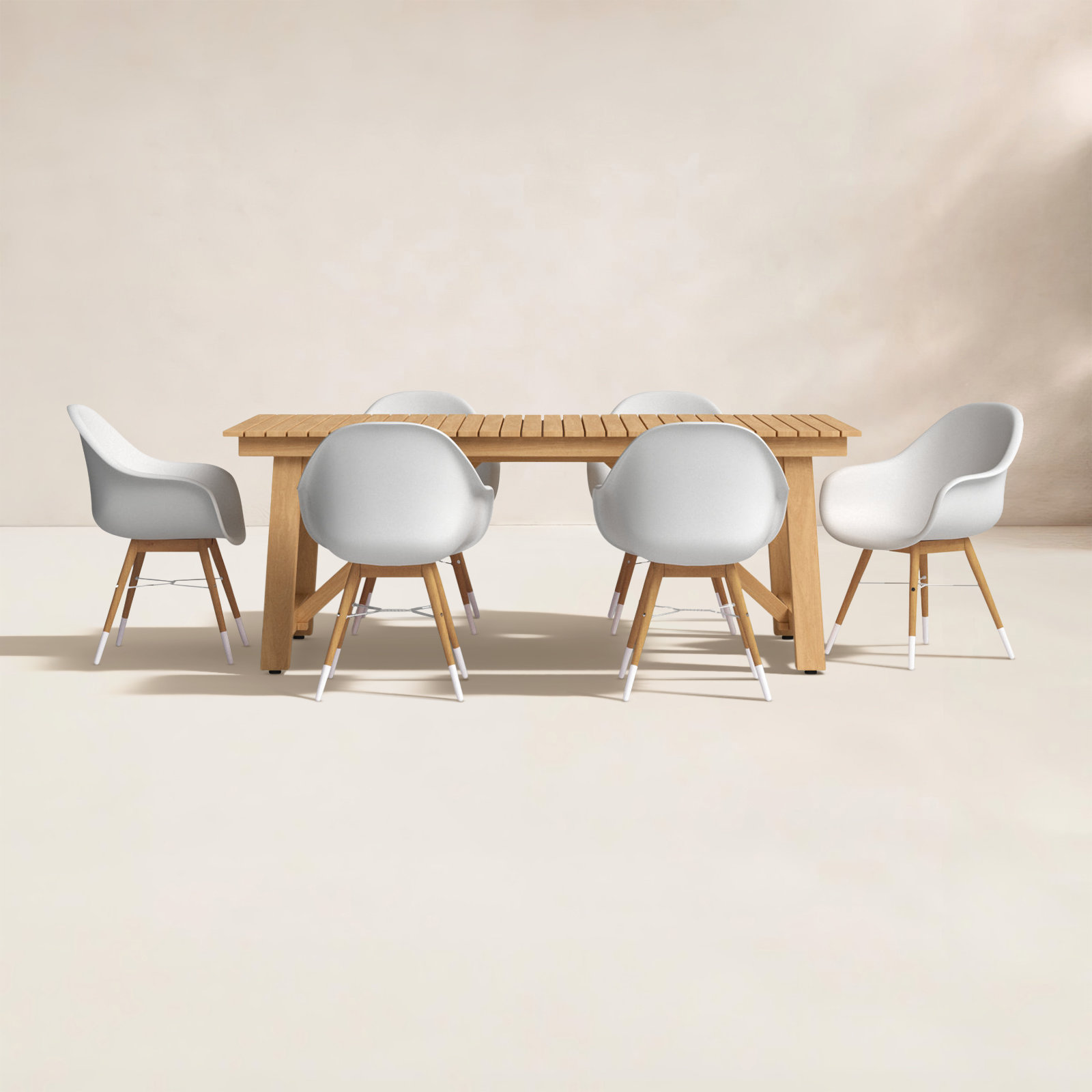 Anautica 79" Teak Patio Dining Set