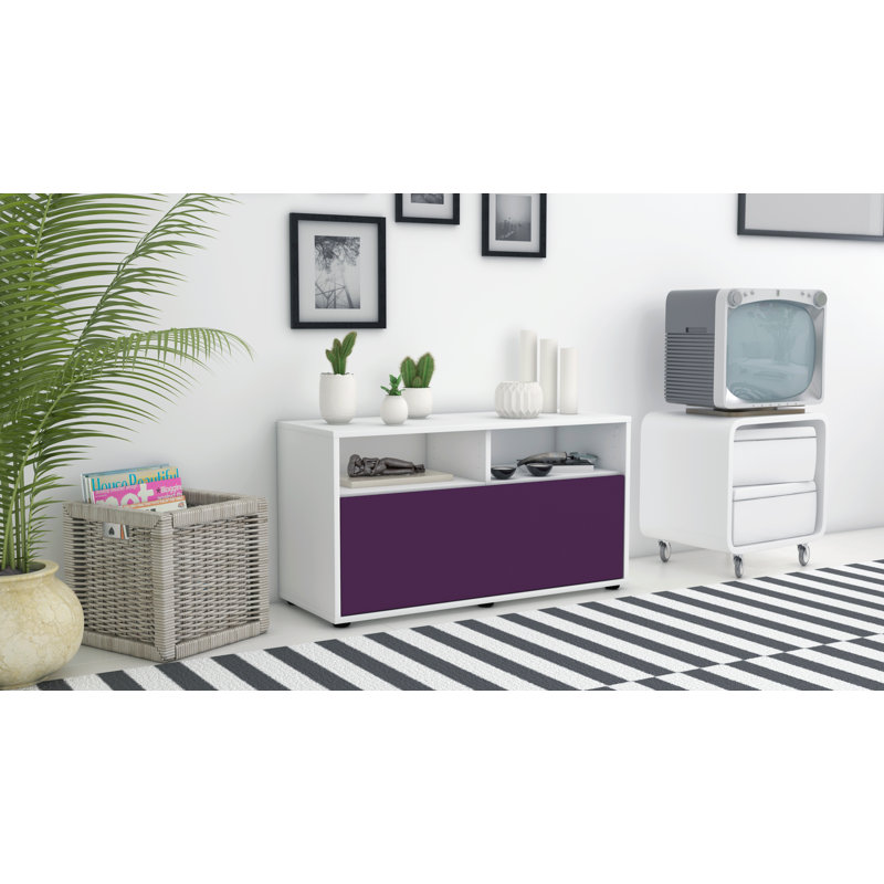 Isai 92cm W Chest of Drawers, Purple / Matte White