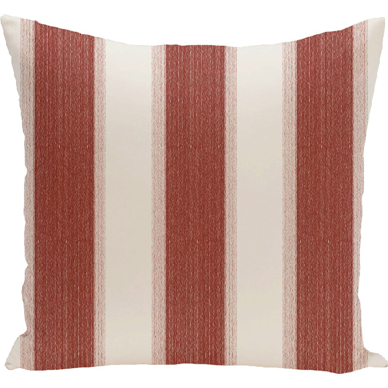 Striped Reversible Throw Pillow, 26" H x 26" W, Orange