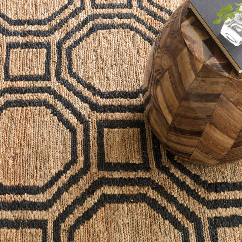 Hexile Hand Knotted Jute Rug, Rectangle 3' x 5'