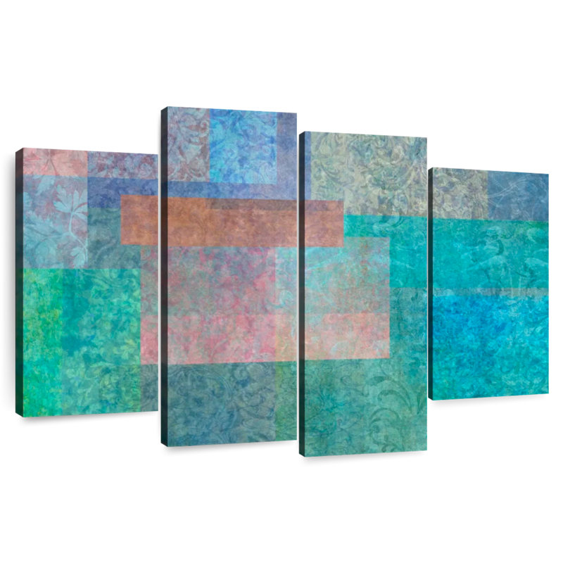 Avery Stylish Patterns Turquoise, 48" H x 75" W