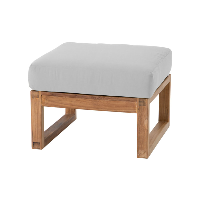 Repose-pieds avec coussin Sunbrella, Naturel