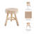 16" H Solid Wood Live Edge Accent Stool-1433464917
